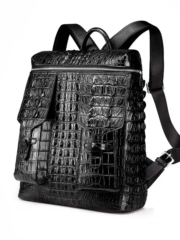 new crocodile leather men backpacks large capacity men bags fashion male bag